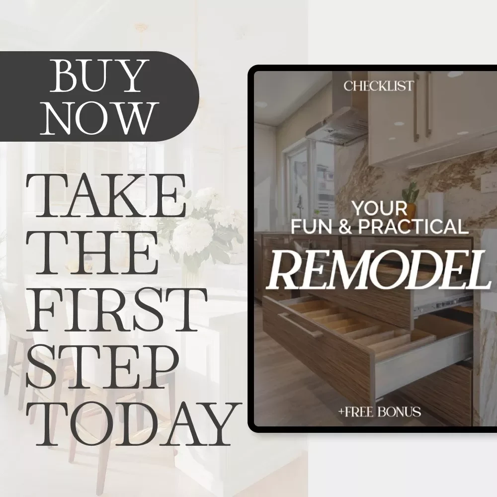 Your Fun & Practical Remodel Checklist | Digital Download for Small Kitchen Makeovers | Space-Saving Guide & Tips for Small Kitchen Remodels