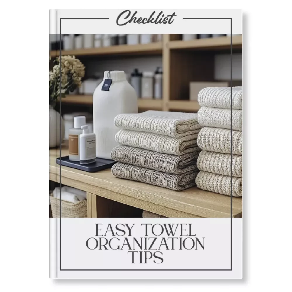 Easy Towel Organization Tips Checklist | Best Way to Store Towels Neatly | Bathroom Decluttering & Storage Guide for Home Organization