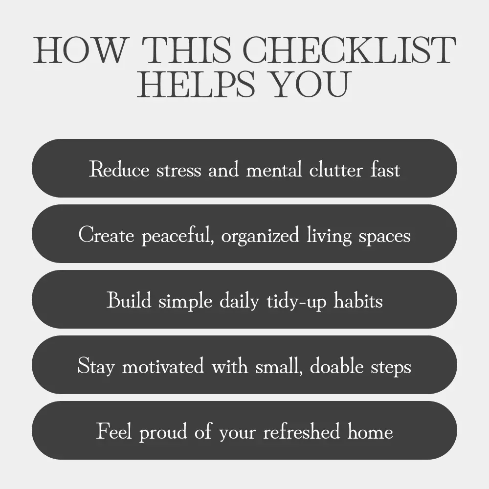 What to Do When Your Home Feels Overwhelming | Printable Home Organization Guide | Decluttering eBook | Digital Download Checklist for Calm & Control
