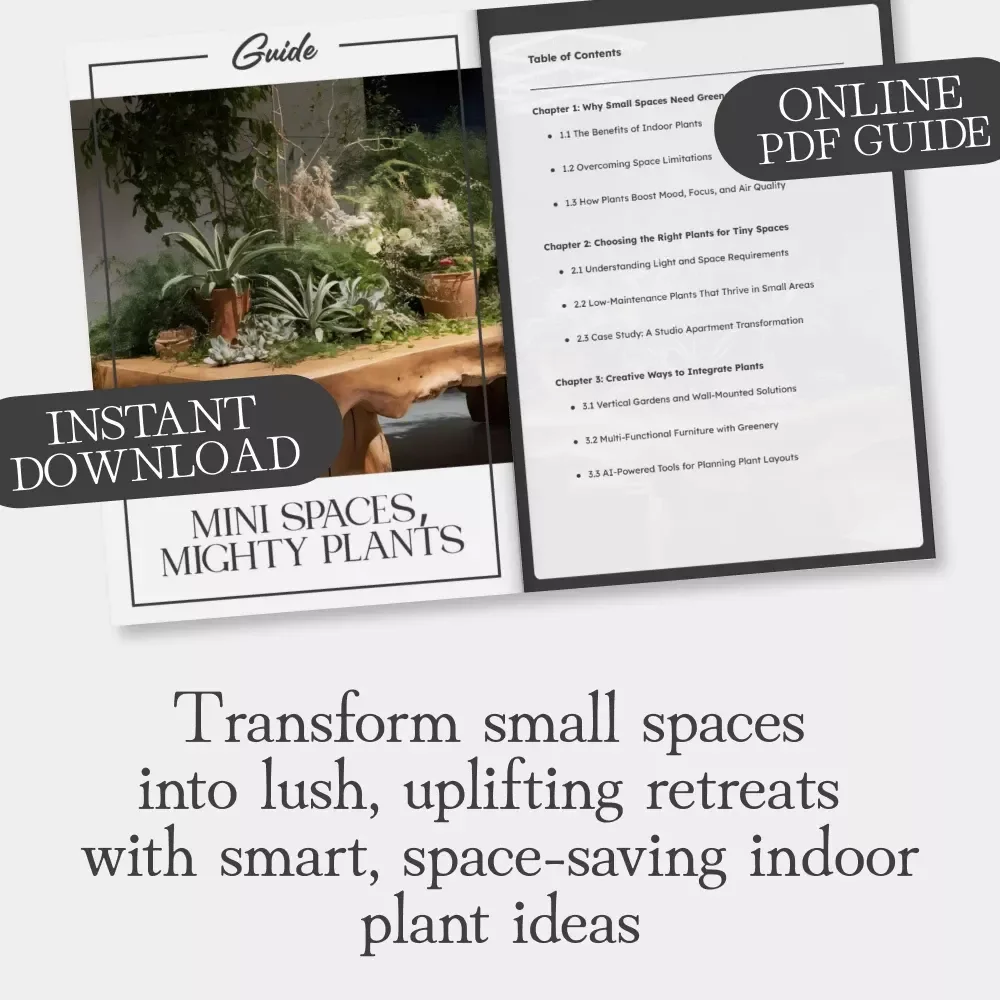 Mini Spaces, Mighty Plants | Digital Guide on How to Add Plants to Small Spaces | Indoor Plant Decor eBook for Apartments, Studios & Tiny Homes