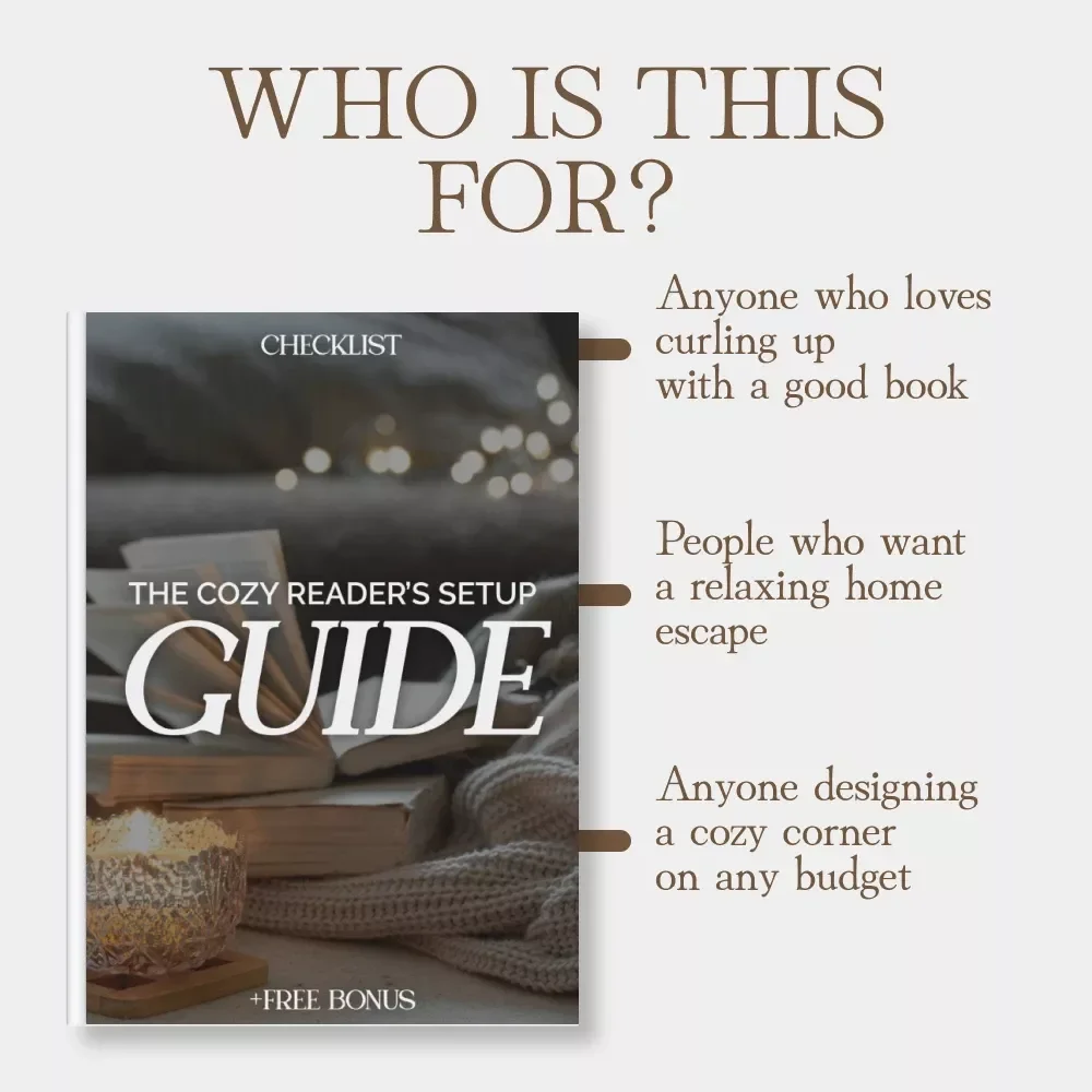 The Cozy Reader’s Setup Guide | Printable Checklist for How to Create a Cozy Reading Nook | Reading Corner Ideas for Book Lovers