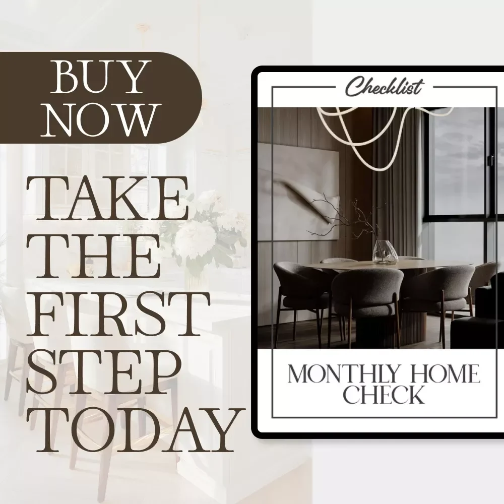 Monthly Home Check | Printable Checklist for Home Maintenance | Digital Download Guide with Tips for Monthly Home Checks | Easy Home Care Organizer for Safety & Efficiency