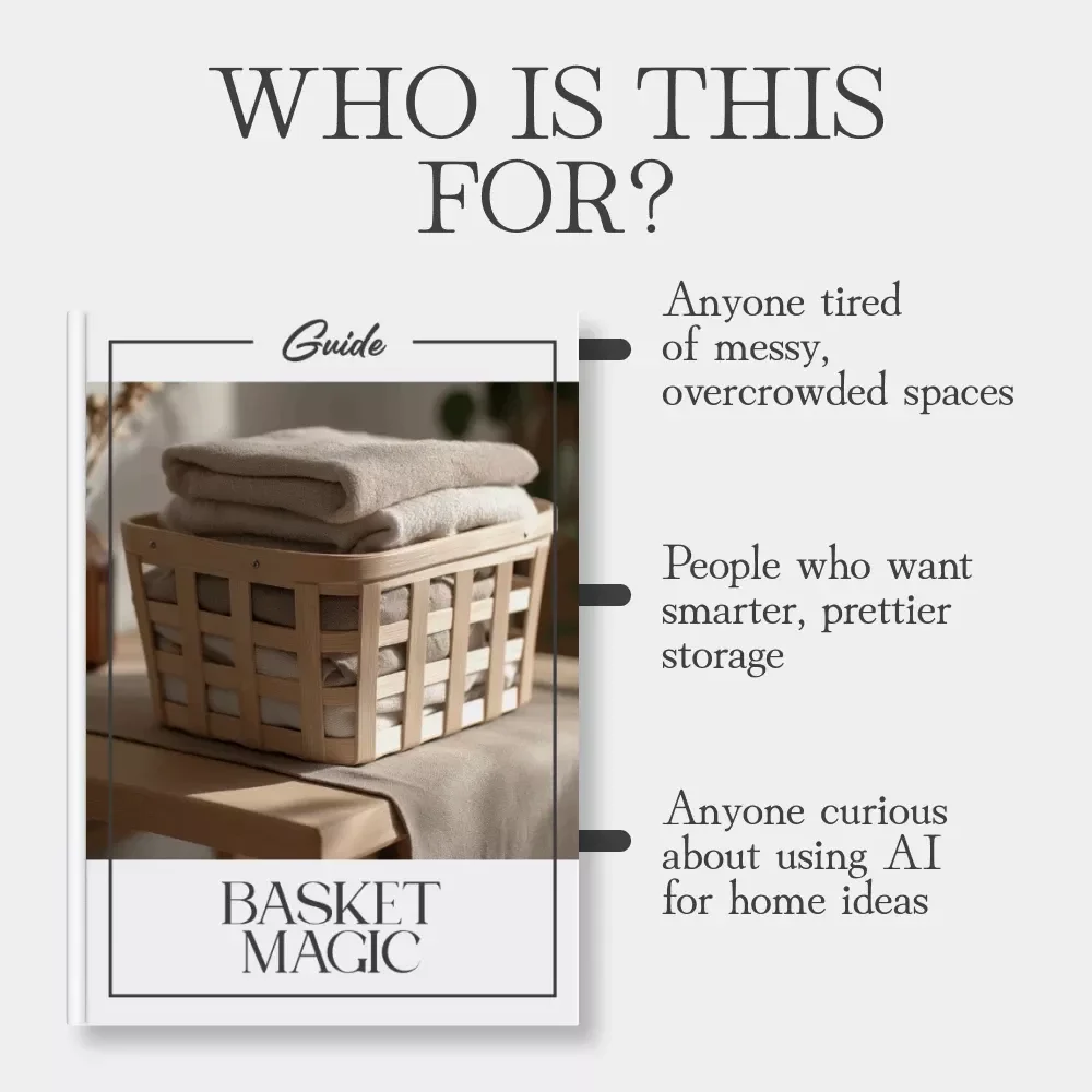 Basket Magic | Ultimate Guide on How to Use Baskets for Hidden Storage | Home Organization & Stylish Decluttering eBook