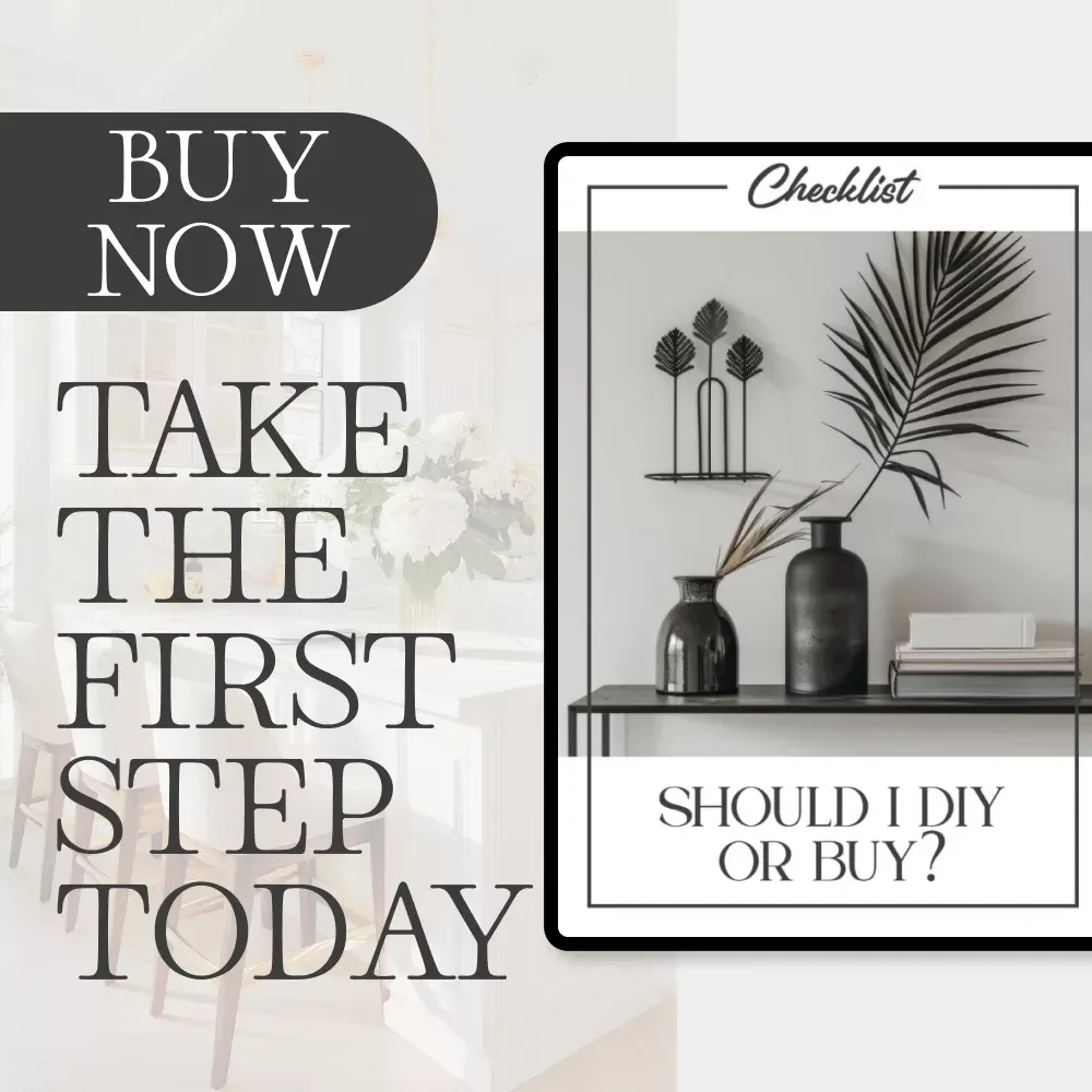 Should I DIY or Buy – Printable Checklist for Smart Decision-Making | How to Choose When to DIY or Buy | Digital Download Guide for Makers, Homeowners & Creators
