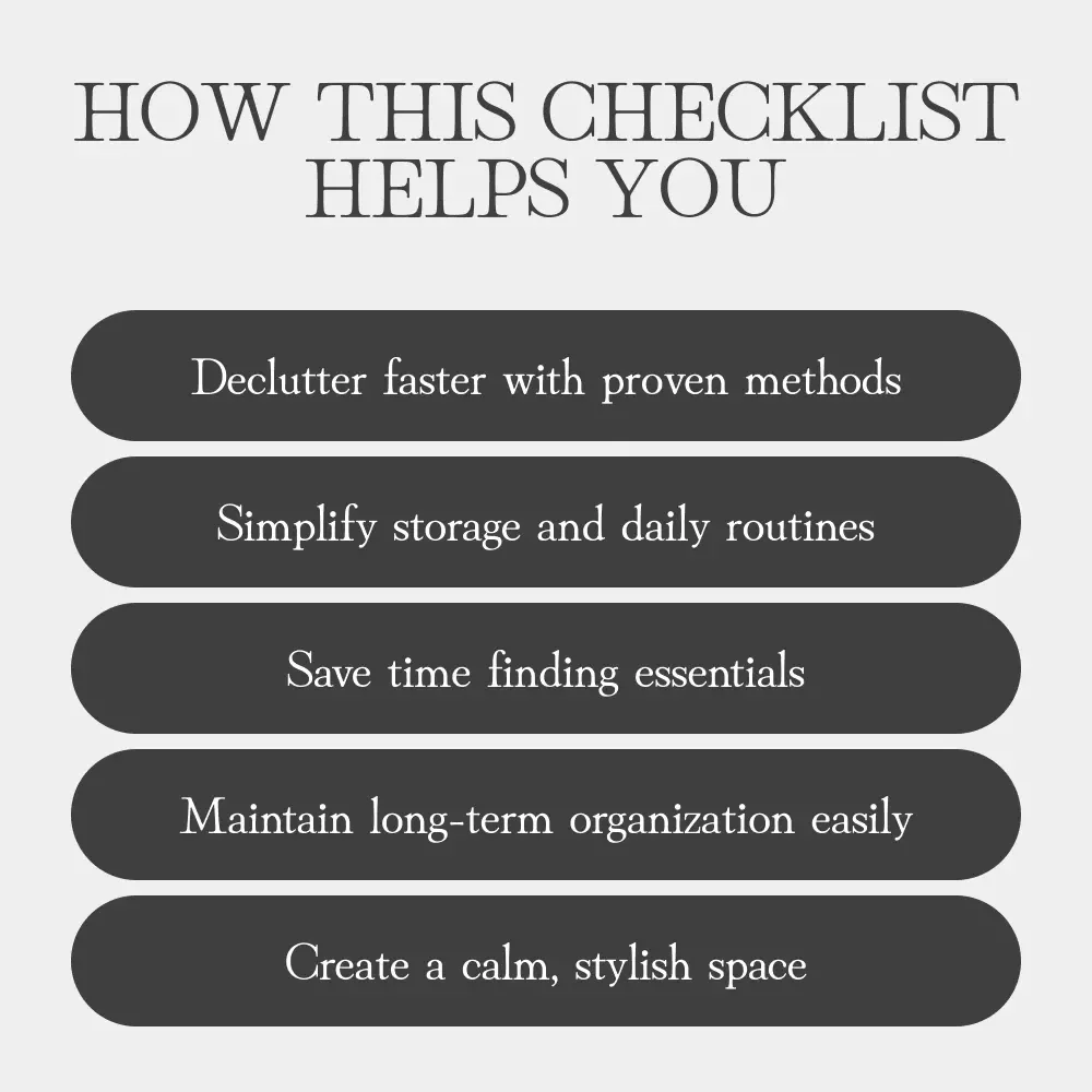 Bathroom Bliss – Printable Bathroom Organization Checklist | Digital Download Guide on How to Keep Bathroom Clutter Free | Minimalist Home Decluttering Tool