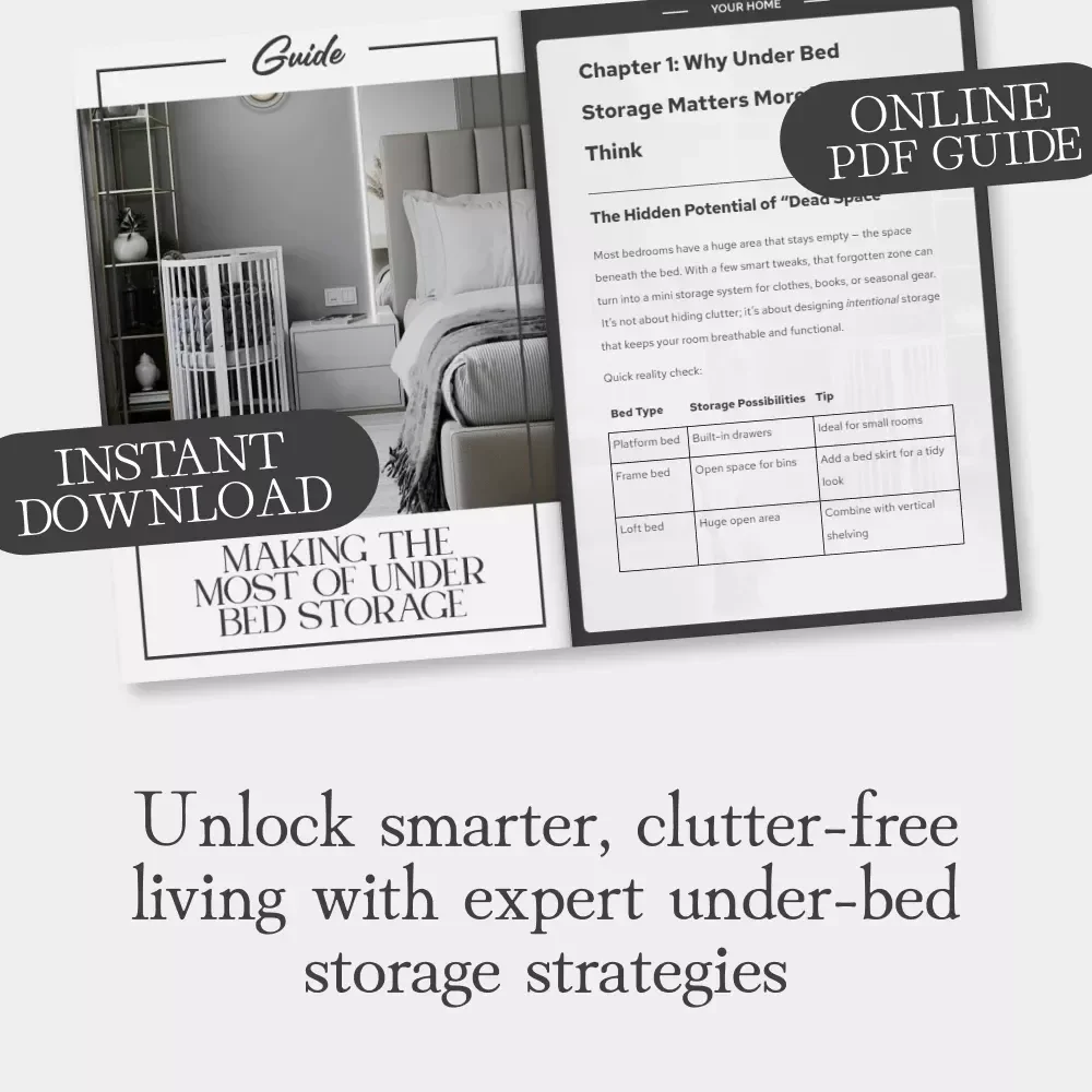 Making the Most of Under Bed Storage | Printable Guide for Smart Home Organization | How to Use Under Bed Storage Ideas, Decluttering Tips & Space-Saving Solutions