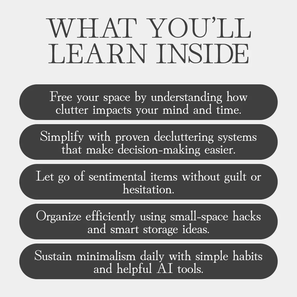 Mastering the Art of Having Less | Minimalist Decluttering eBook | Digital Guide to Simplify Your Space & Mind | What to Do When You Have Too Much Stuff