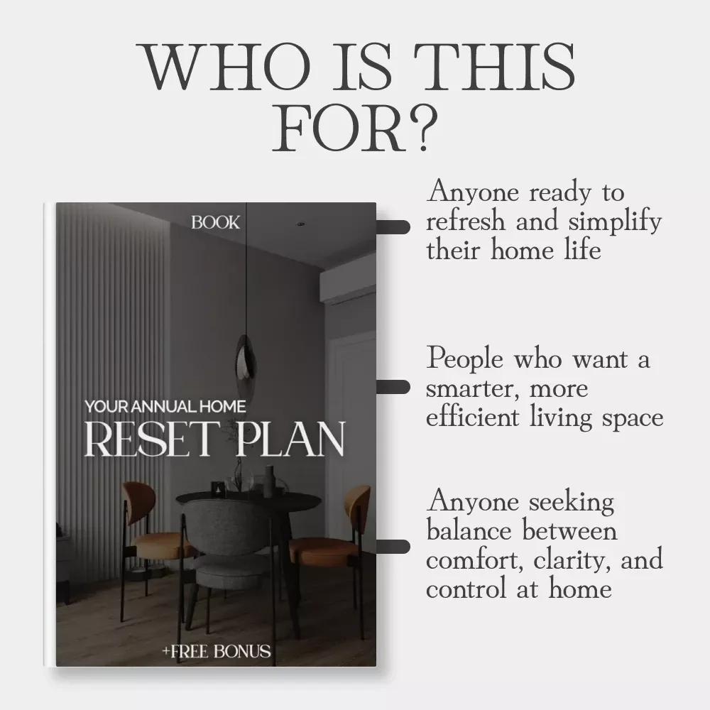 Your Annual Home Reset Plan | Digital Home Organization Guide, Yearly Home Review eBook, Smart Home Maintenance Checklist, Budget & Lifestyle Planner