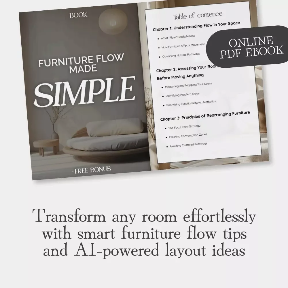 Furniture Flow Made Simple | Home Design eBook | Easy Tips for Rearranging Furniture for Flow | Digital Download Guide for Creating Better Room Layouts