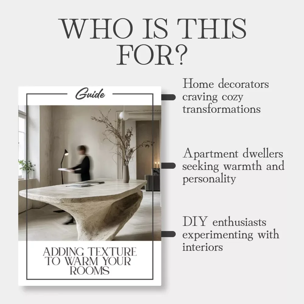 Adding Texture to Warm Your Rooms | Interior Design Guide for Cozy, Inviting Spaces | Digital Download eBook on How to Add Texture to Make Rooms Warmer