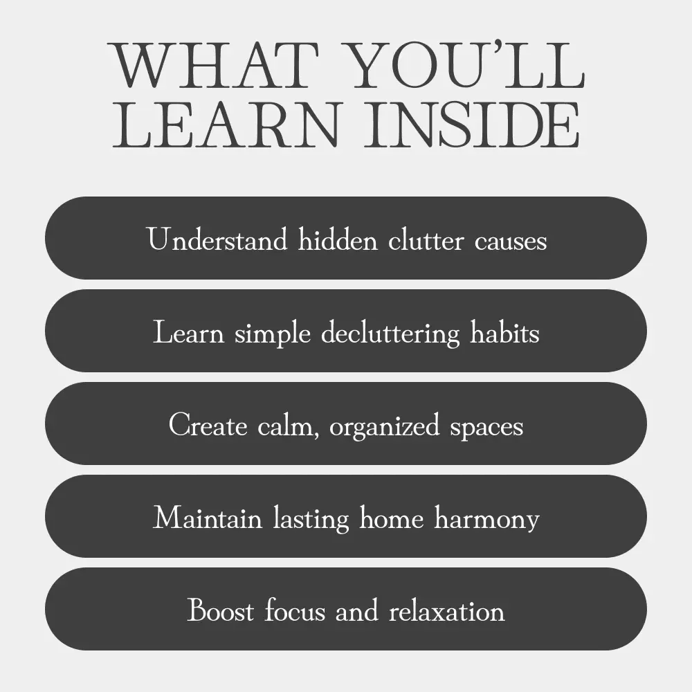 Why Your Home Feels Messy Even When It’s Clean | Digital Guide to Creating a Calm, Organized Space | Decluttering, Emotional Attachments & Mindful Home Design | Printable PDF eBook Download