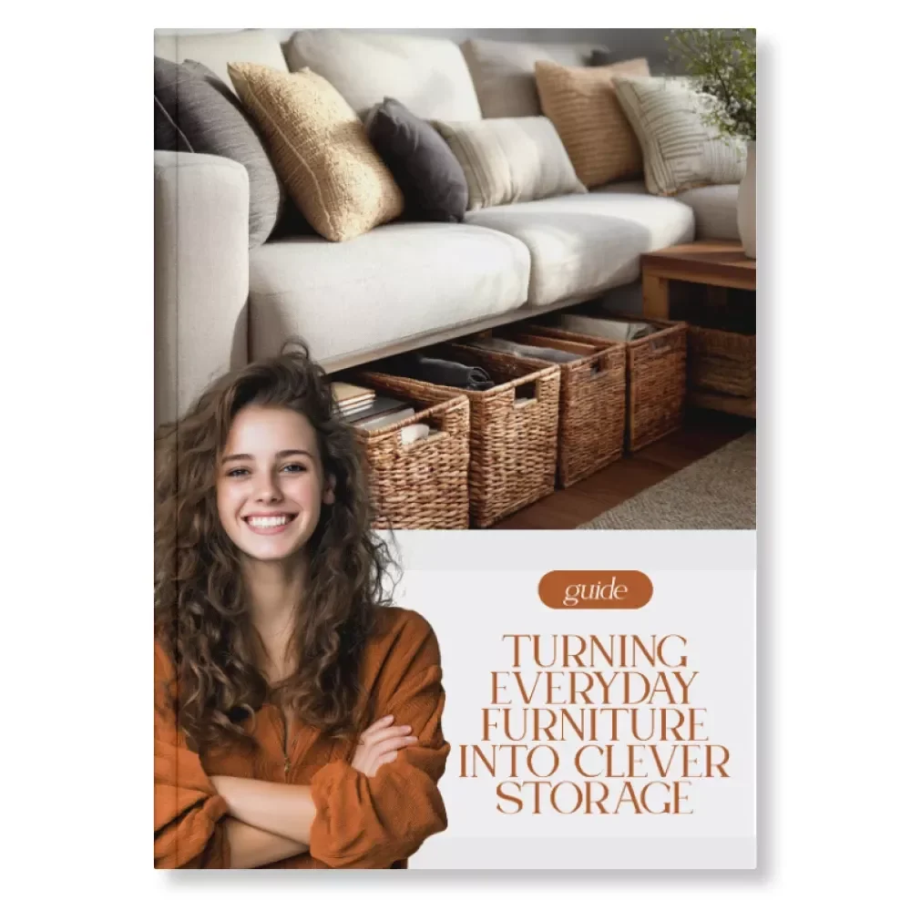 Turning Everyday Furniture into Clever Storage | Printable Home Design Guide for Hidden Storage Ideas | Learn How to Disguise Storage as Furniture | DIY Organization eBook