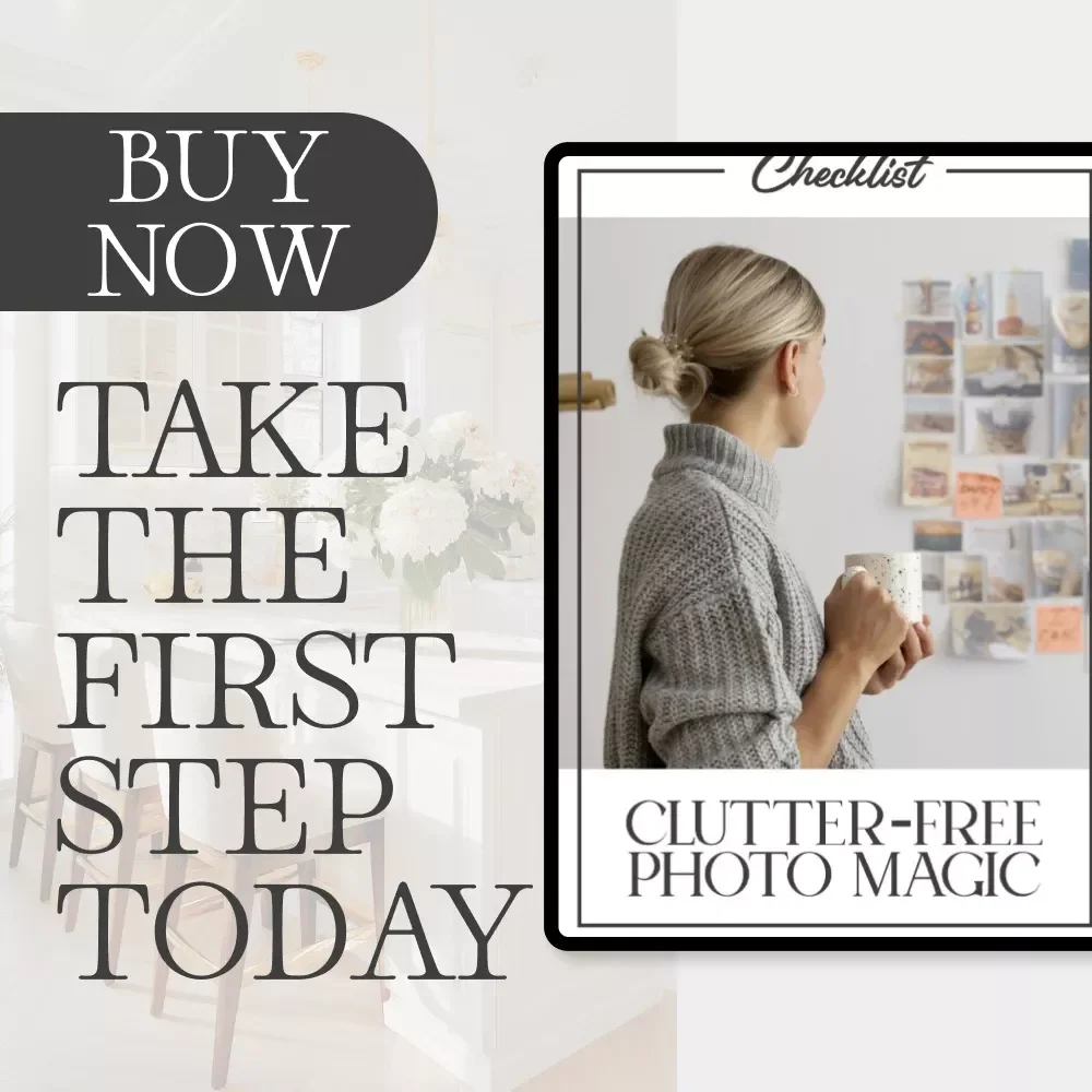 Clutter-Free Photo Magic | Printable Checklist for How to Display Photos Without Clutter | Digital Home Decor Guide