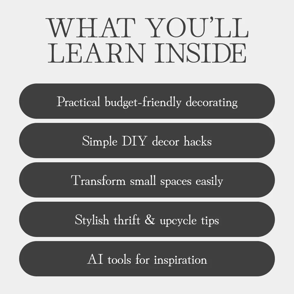 Creative Cozy Home Decor on a Budget | eBook for Affordable Interior Styling | Digital Download Guide with DIY Tips, Thrift Finds & Cozy Home Inspiration | Perfect for Small Spaces & Minimalist Aesthetic | Tips for Cozy Home Decor on a Budget