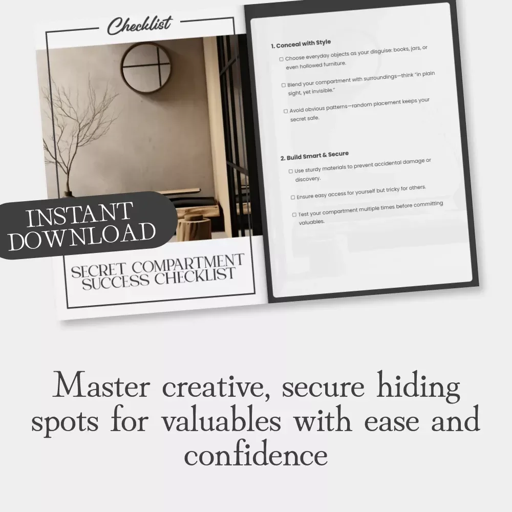 Secret Compartment Success Checklist: Ultimate Tips for Secret Compartments, DIY Hiding Spots & Clever Concealment Guide