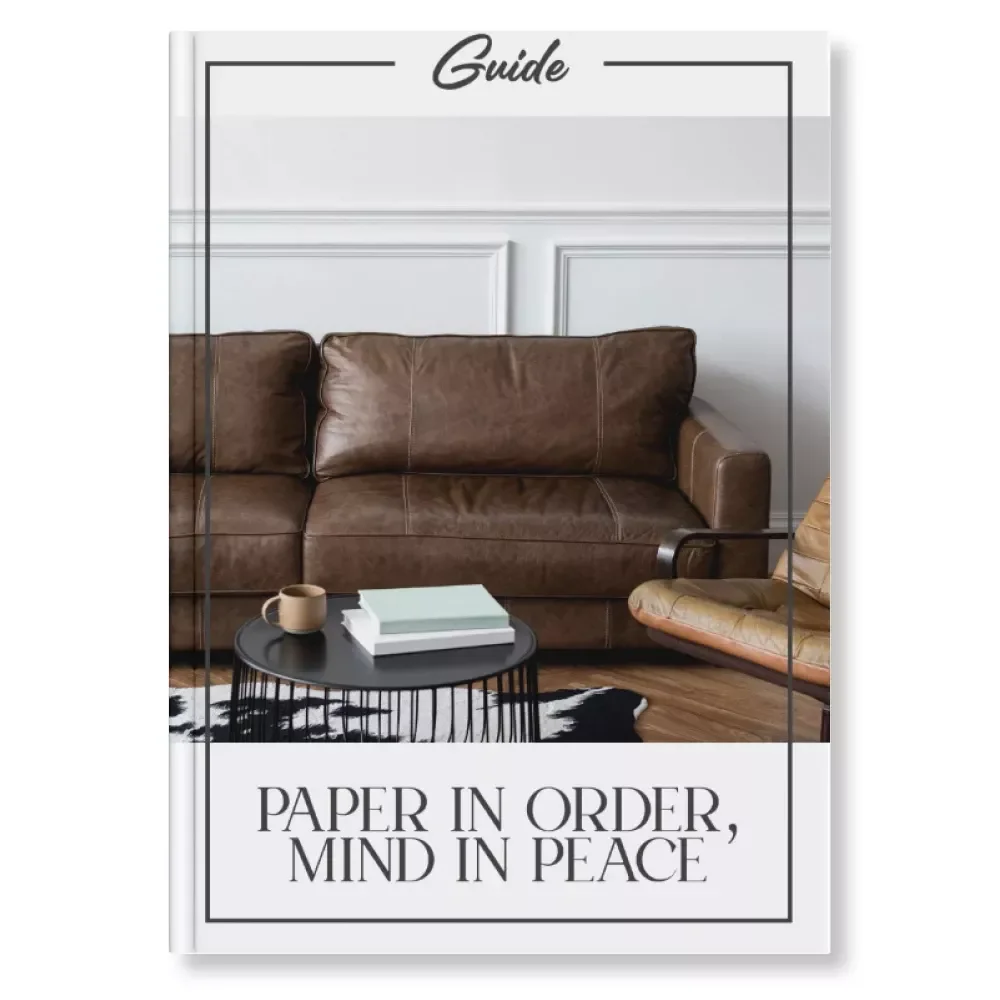 Paper in Order, Mind in Peace – Digital Guide on How to Label Files and Documents | Home Office Organization eBook, Printable Checklist for File Labeling