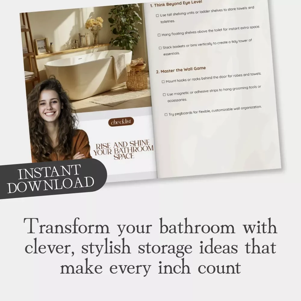 Rise and Shine Your Bathroom Space | How to Use Vertical Space in Bathroom | Smart Storage & Style Checklist for Small Bathrooms, Renters & Homeowners