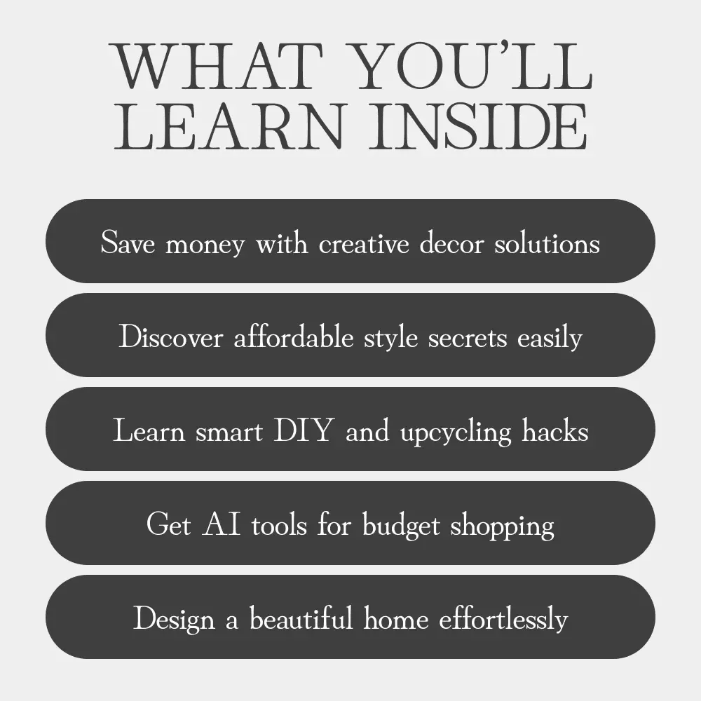 Smart Style on a Budget | Affordable Home Decor Guide | How to Choose Affordable Home Decor for Stylish Living on a Budget | Digital Download