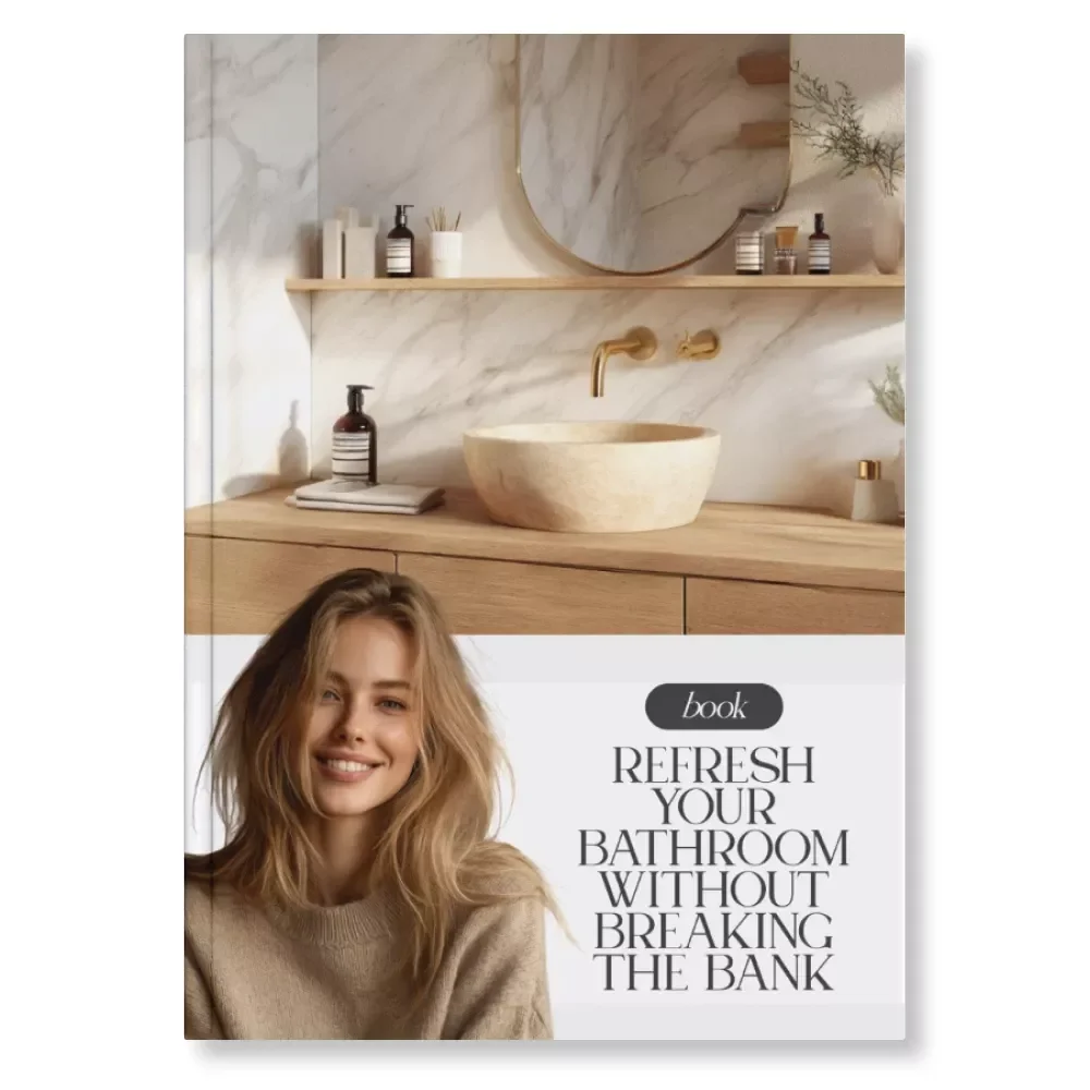 Refresh Your Bathroom Without Breaking the Bank | Budget-Friendly Bathroom Makeover eBook | Learn how to refresh bathroom decor on budget with easy DIY tips and affordable upgrades