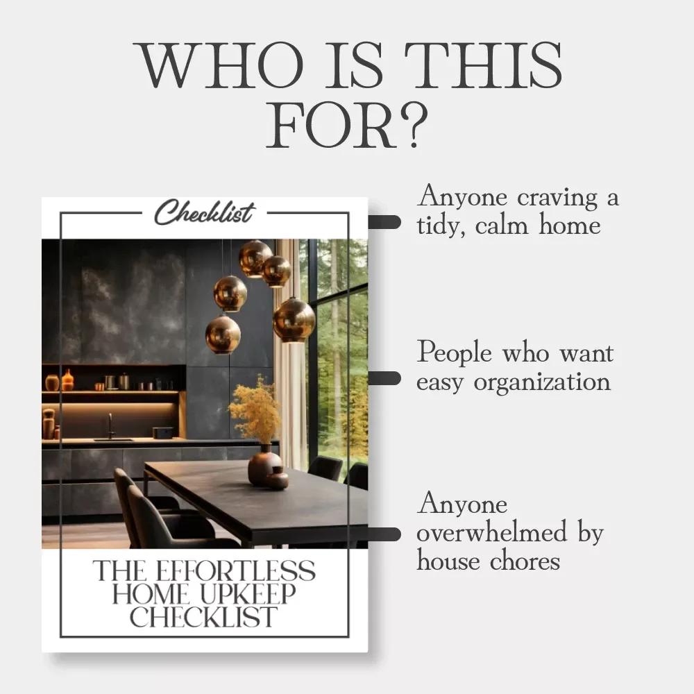 The Effortless Home Upkeep Checklist | Digital Download for Easy Home Organization & Cleaning Routine | How to Simplify Home Upkeep Printable
