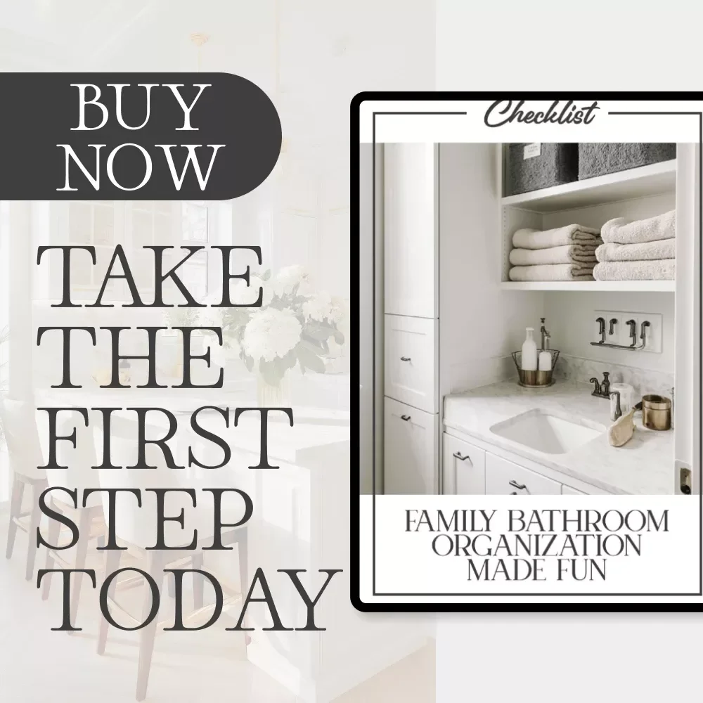 Family Bathroom Organization Made Fun | Printable Checklist for Busy Families | Easy Tips for Family Bathroom Organization | Declutter, Organize & Enjoy a Stress-Free Space
