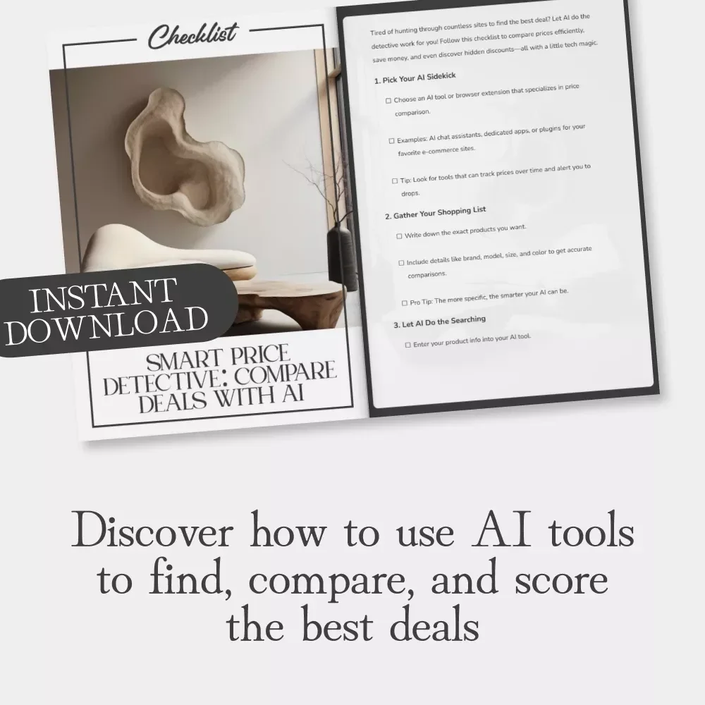 Smart Price Detective: Compare Deals with AI | Digital Checklist for Savvy Shoppers | How to Use AI to Compare Prices & Save Money Instantly