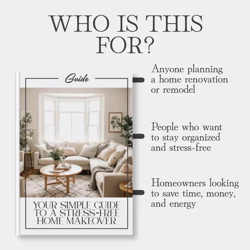 Your Simple Guide to a Stress-Free Home Makeover | Digital Guide for Planning a Simple Home Renovation Timeline | Printable PDF for Homeowners & DIY Remodel Enthusiasts