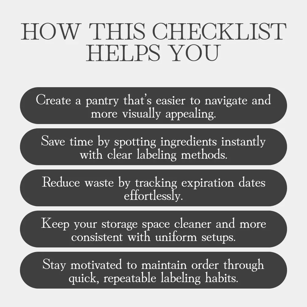Quick Pantry Label Tips Checklist | Printable Kitchen Organization Guide | How to Label Pantry Containers Like a Pro | Instant Digital Download