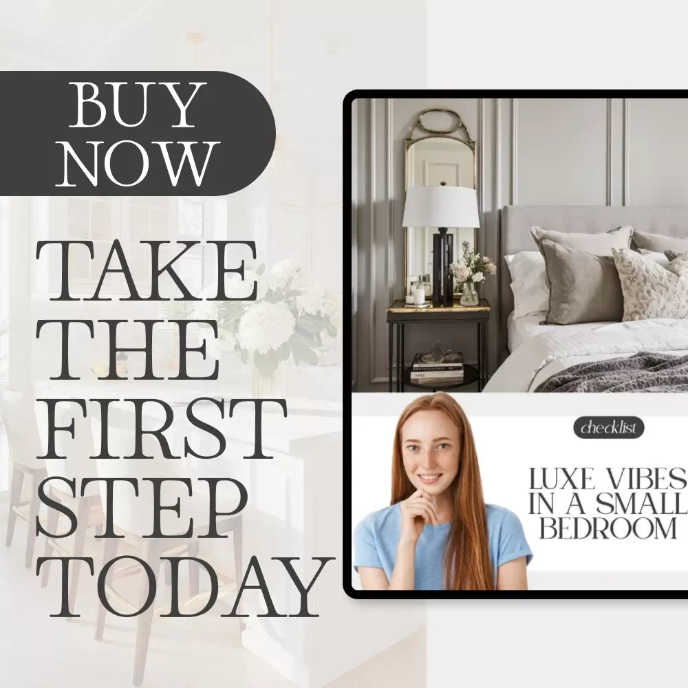 Luxe Vibes in a Small Bedroom – Printable Checklist | How to Make a Small Bedroom Feel Luxurious | Minimalist Home Styling Guide