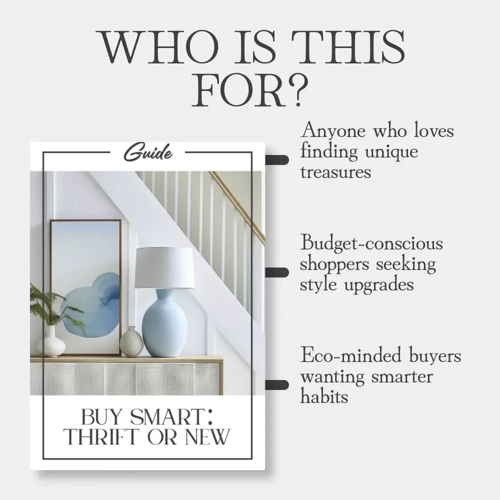 Buy Smart: Thrift or New | Digital Guide to What to Buy Thrift vs New | Smart Shopping Strategies eBook for Sustainable, Budget-Friendly Style