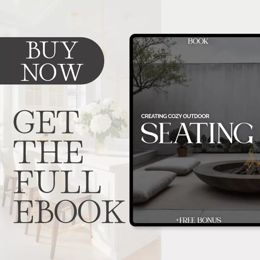 Creating Cozy Outdoor Seating | eBook Guide for Transforming Your Patio into a Warm, Inviting Haven | Best Way to Create Cozy Outdoor Seating with Style & AI Tips