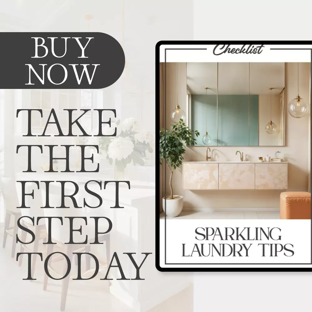 Sparkling Laundry Tips Checklist | How to Organize Your Laundry Area Like a Pro | Digital Download Home Organization Guide