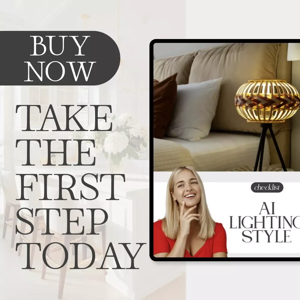 AI Lighting Style Checklist ✨ | Digital Home Decor Guide | Learn how to use AI to pick lighting styles for every room | Interior Design eBook for Modern, Cozy, or Elegant Spaces