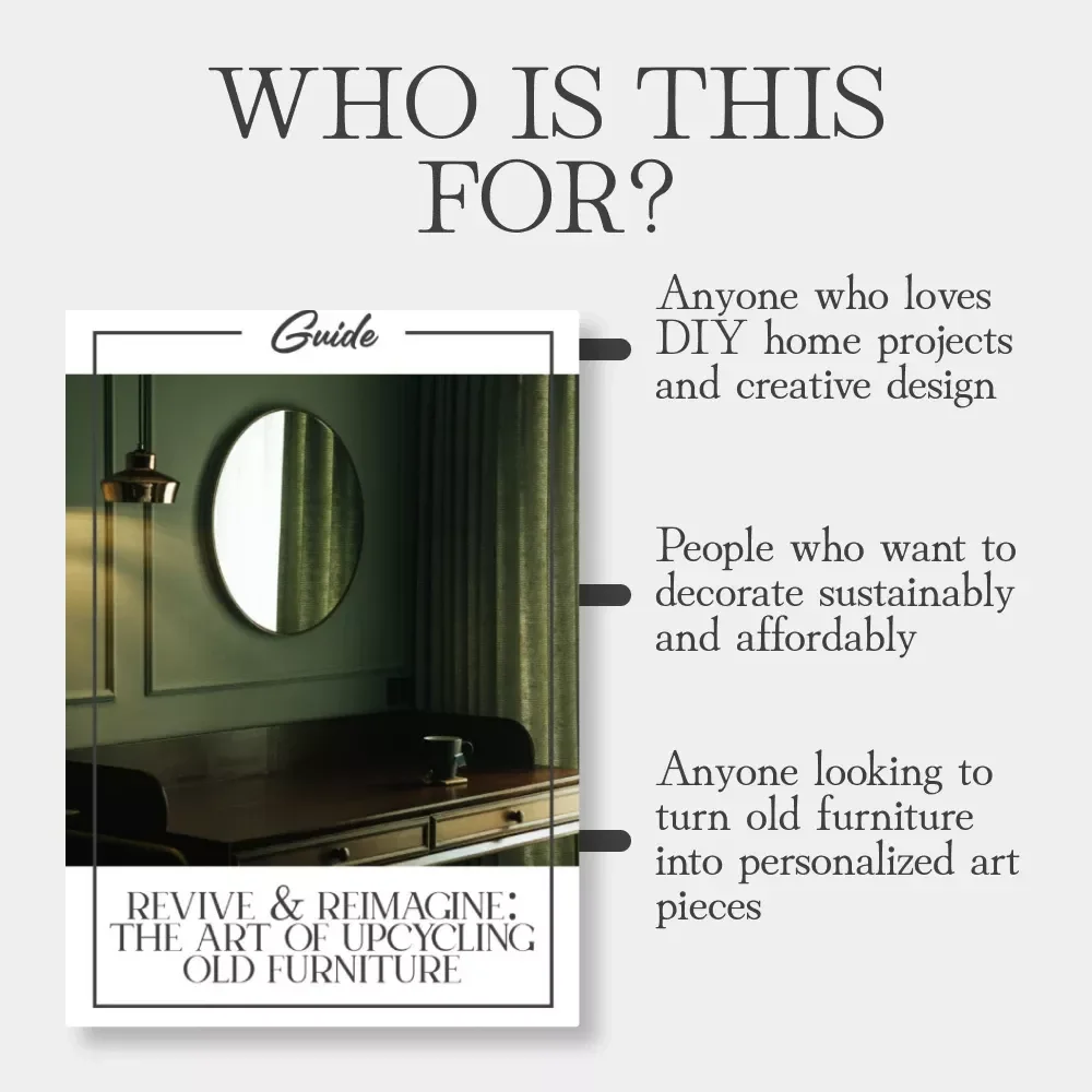 Revive & Reimagine: The Art of Upcycling Old Furniture | DIY Upcycling Guide, Eco-Friendly Home Decor eBook, Furniture Makeover Ideas, Digital Download