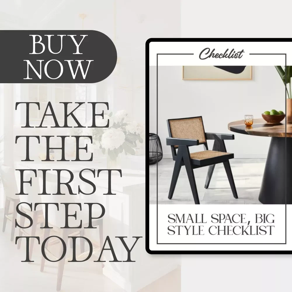 Small Space, Big Style Checklist | Minimalist Home Decor Guide | Small Apartment Organization Tips | Space Saving Furniture Ideas | Modern Interior Styling eBook | Home Design Digital Download