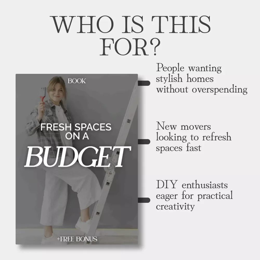 Fresh Spaces on a Budget | eBook for How to Refresh Rooms on a Budget | DIY Home Decor, Budget-Friendly Room Makeover Guide, Digital Download