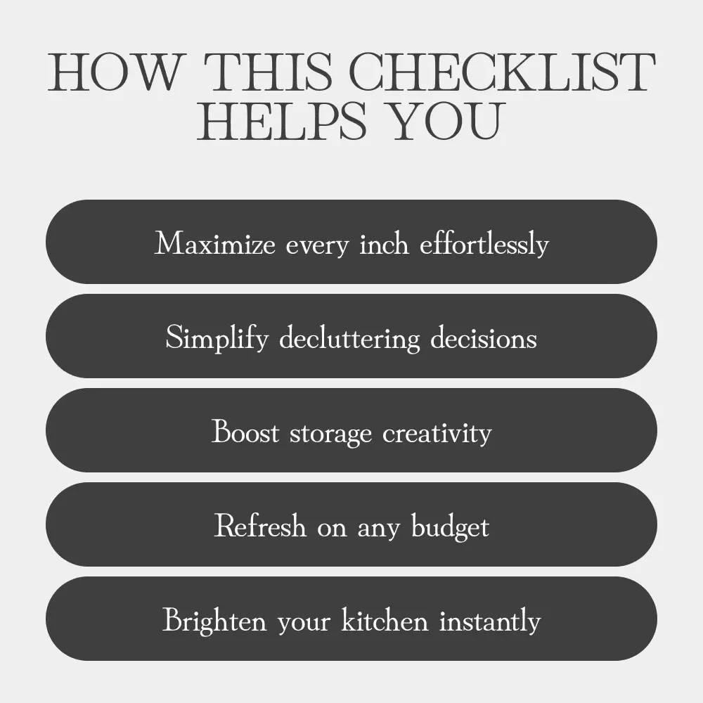 Your Fun & Practical Remodel Checklist | Digital Download for Small Kitchen Makeovers | Space-Saving Guide & Tips for Small Kitchen Remodels