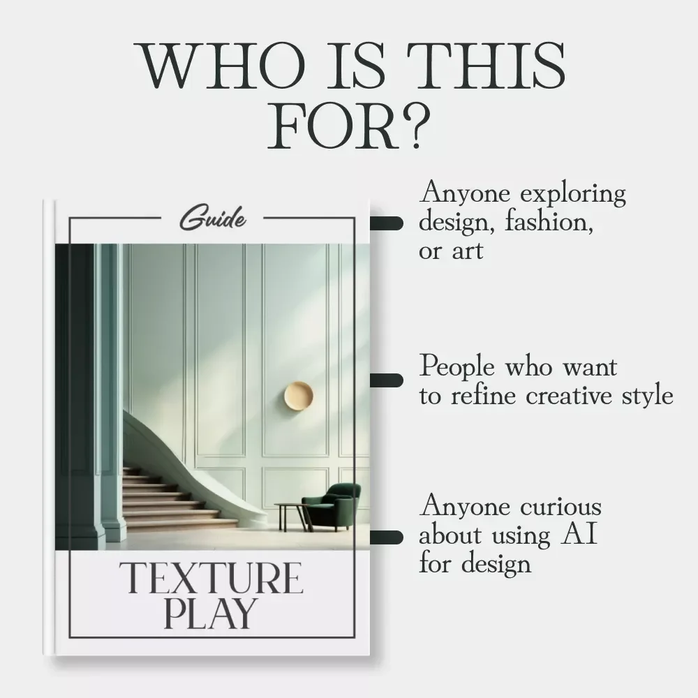Texture Play | Digital Guide to the Best Way to Mix Textures in Design, Fashion & Art | eBook for Creatives, Designers, and AI Artists