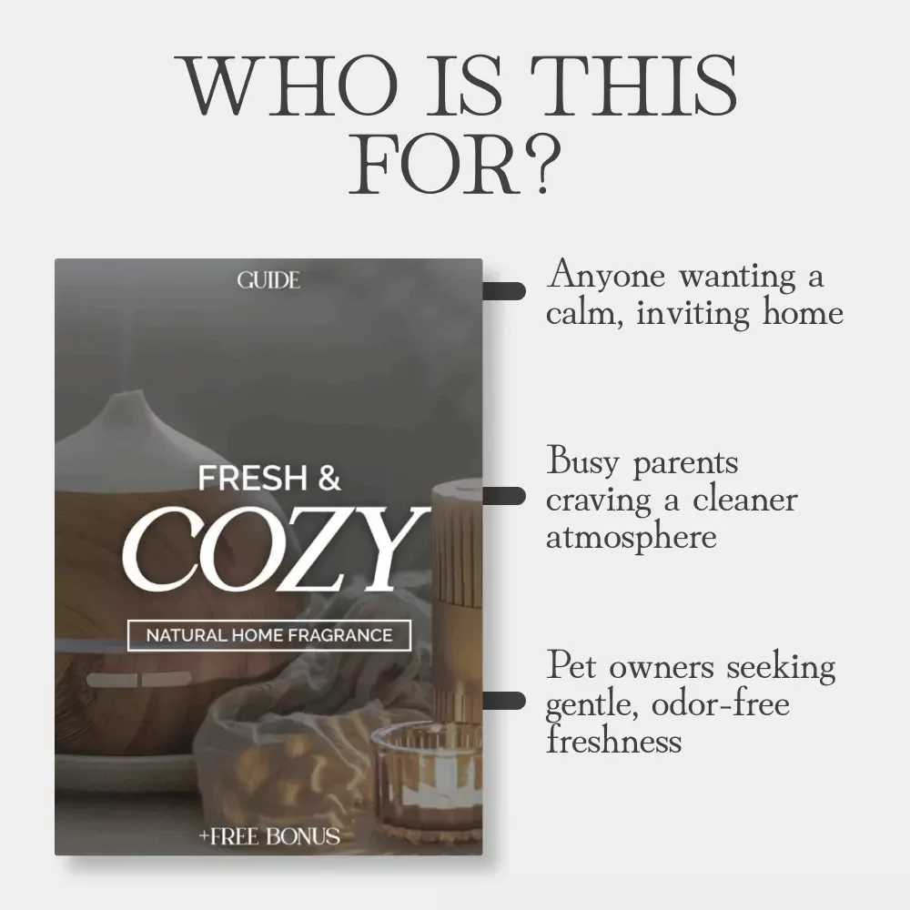 Fresh & Cozy: Natural Home Fragrance | DIY Home Scent Guide | Learn how to make your home smell good naturally | Eco-Friendly eBook for Every Room