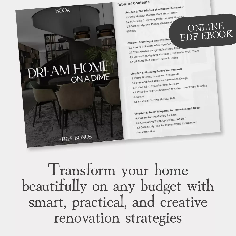 Dream Home on a Dime | Budget Renovation eBook | Affordable Home Makeover Guide | DIY Renovation Tips
