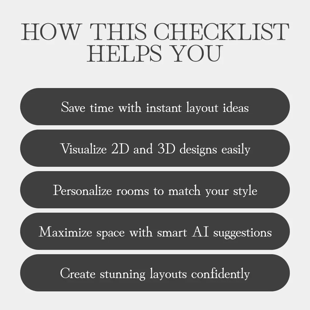 Create Your Dream Home Layout with AI – Printable Checklist for Beginners | Digital Download | how to use ai to design home layouts | Home Design Planning Guide for Interior Inspiration