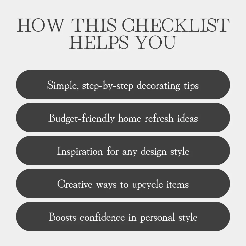 DIY Home Decor for a Personal Touch | Printable Home Styling Checklist | How to Use DIY Decor for Personal Touch | Creative Home Makeover Guide