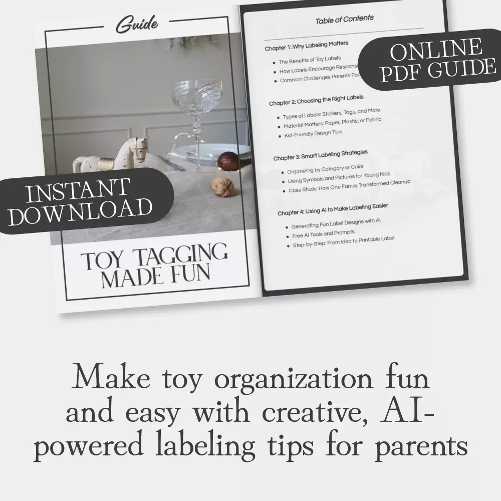 Toy Tagging Made Fun | Printable Guide for Parents | How to Label Kids’ Toys for Cleanup | Easy Organization Ideas for Playrooms and Bedrooms | Digital Download eBook
