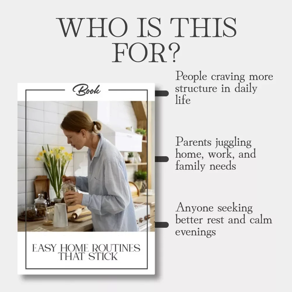 Easy Home Routines That Stick | eBook Guide on How to Set Home Routines for Productivity, Balance & Calm Living
