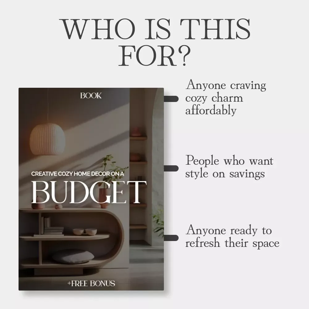 Creative Cozy Home Decor on a Budget | eBook for Affordable Interior Styling | Digital Download Guide with DIY Tips, Thrift Finds & Cozy Home Inspiration | Perfect for Small Spaces & Minimalist Aesthetic | Tips for Cozy Home Decor on a Budget