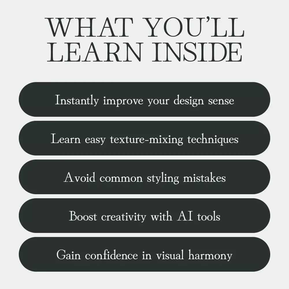 Texture Play | Digital Guide to the Best Way to Mix Textures in Design, Fashion & Art | eBook for Creatives, Designers, and AI Artists