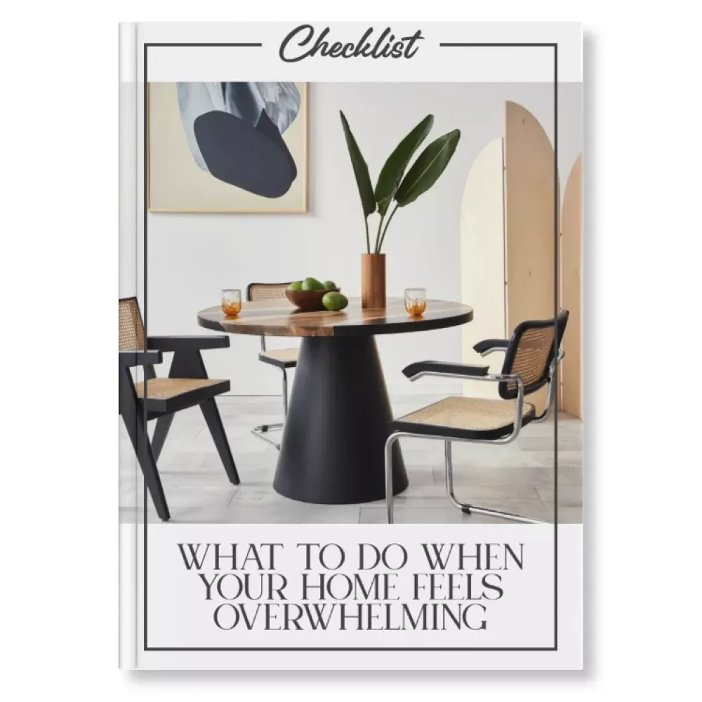 What to Do When Your Home Feels Overwhelming | Printable Home Organization Guide | Decluttering eBook | Digital Download Checklist for Calm & Control