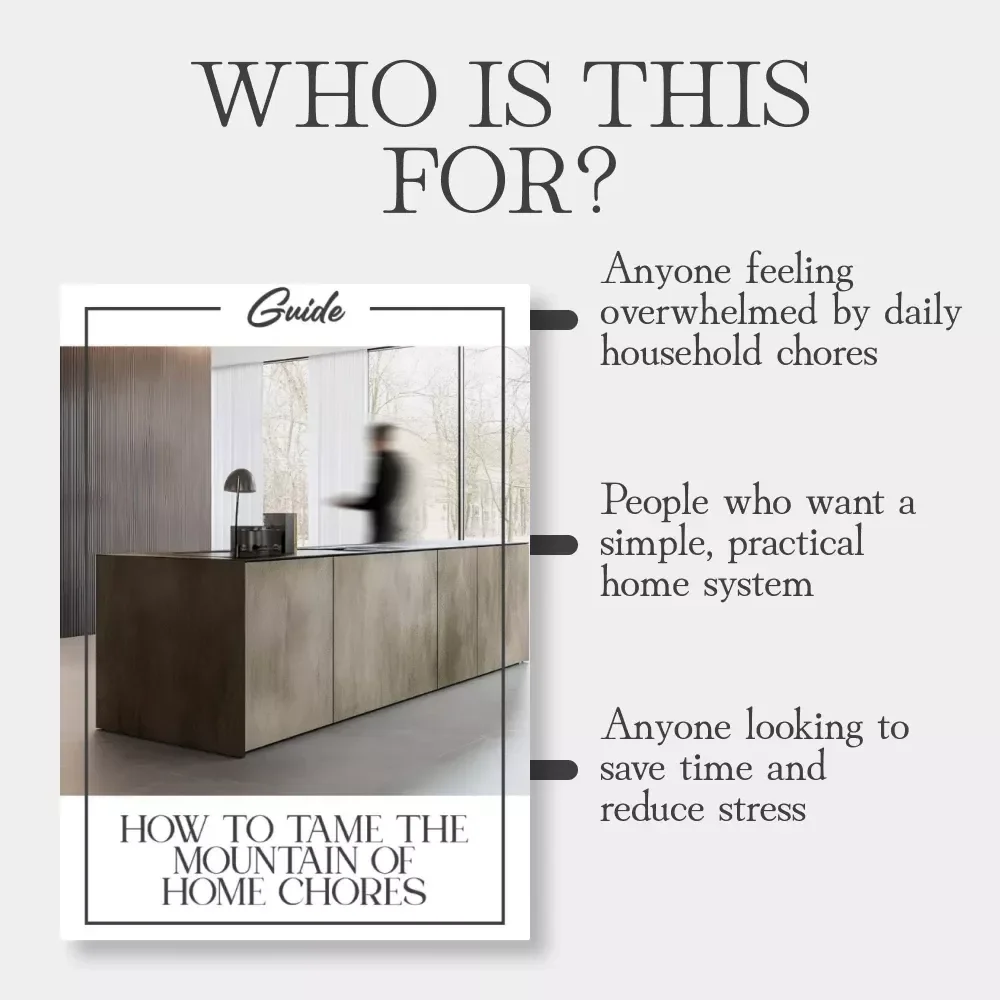 How to Tame the Mountain of Home Chores – Digital Guide for Overwhelmed Homeowners | Printable Cleaning System | Organize Your Routine eBook