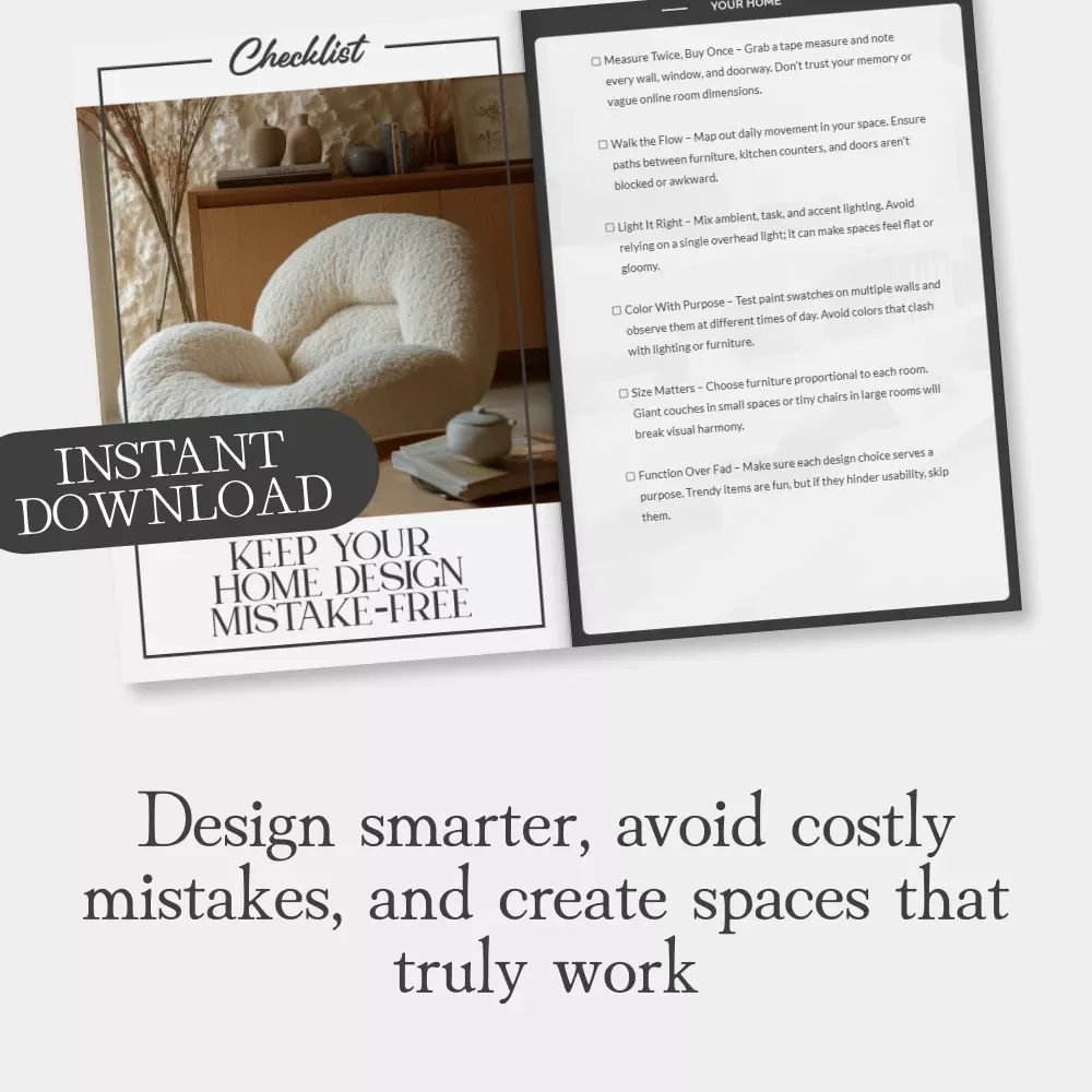 Keep Your Home Design Mistake-Free – Printable Home Design Checklist | How to Avoid Home Design Mistakes | Interior Design Planning Guide