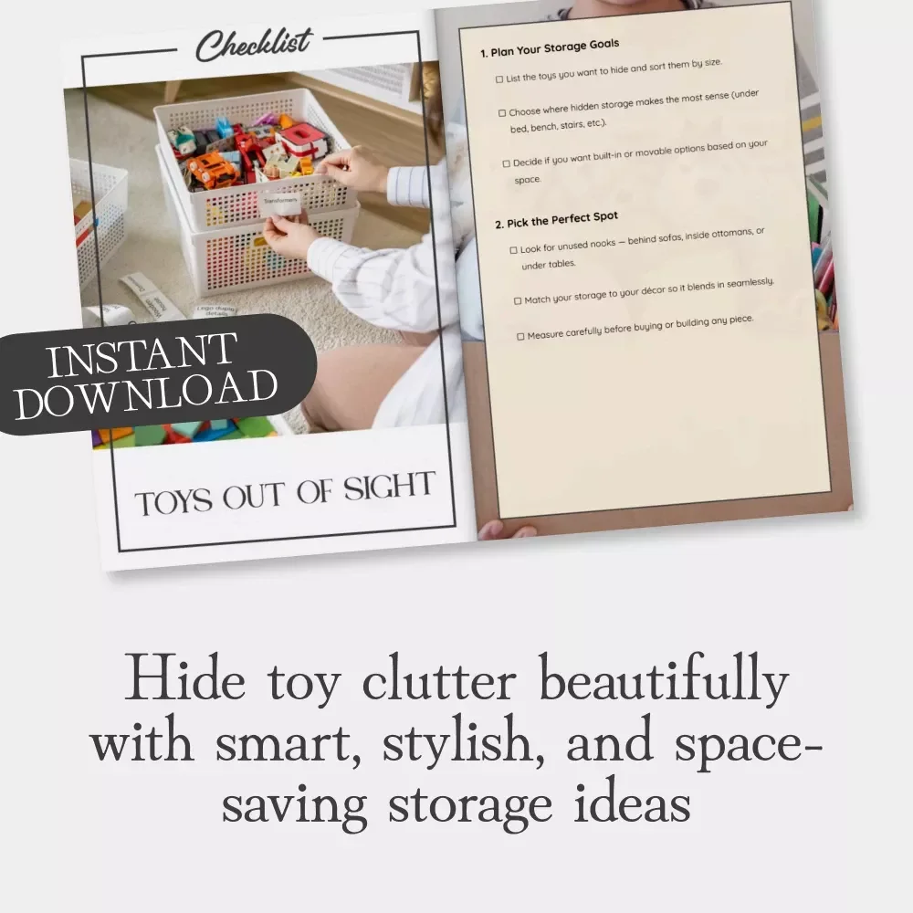 Toys Out of Sight | Hidden Toy Storage Checklist | How to Make Hidden Toy Storage Ideas for Every Home